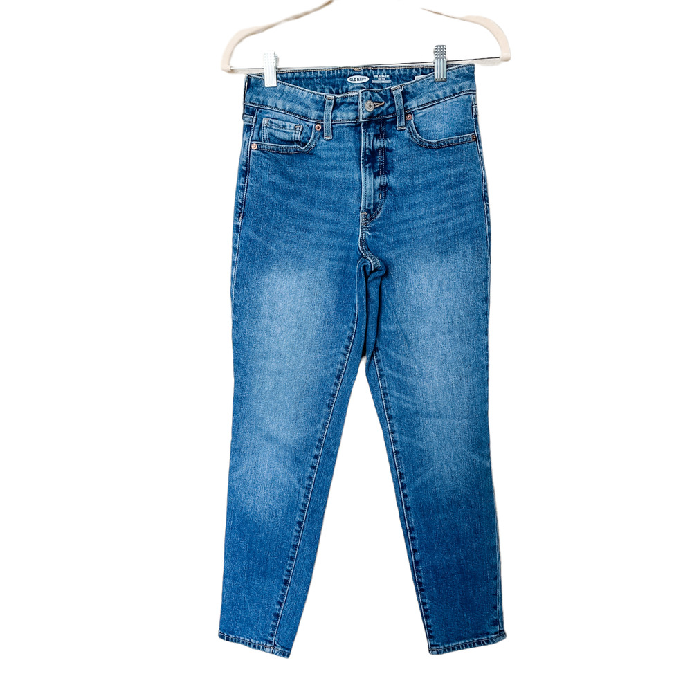 Old Navy O.G. Straight High Rise Secret Slim Pocket Jeans Medium Wash Size 2